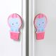 Handcrafted Acacia Wood Hot Air Elephant Cupboard Handles Set